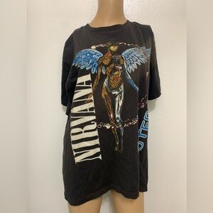 W Large Black Nirvana Tee